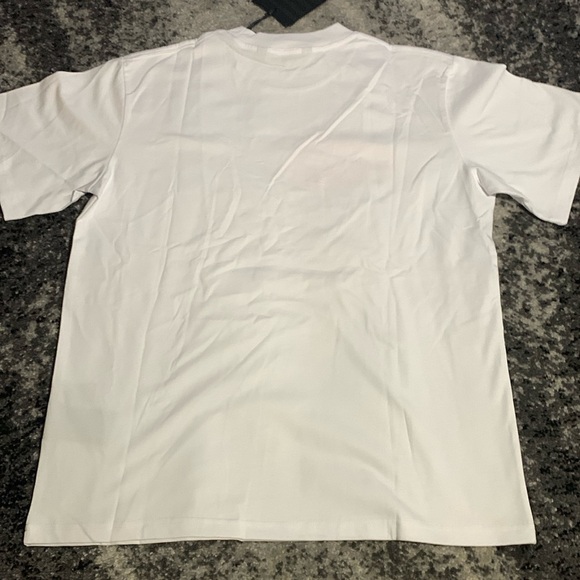 Palm Angels Paris Sprayed Red on White T-Shirt Men’s Size Large - Picture 2 of 2